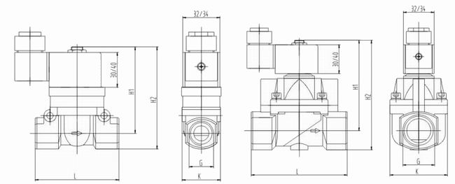 進(jìn)口黃銅二通高溫電磁閥結(jié)構(gòu)圖
