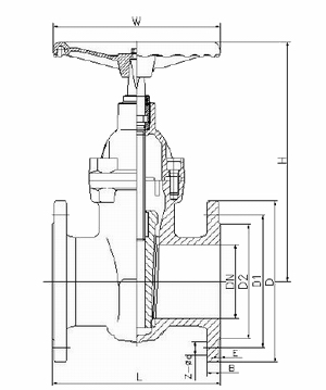 進(jìn)口不銹鋼閘閥結(jié)構(gòu)圖