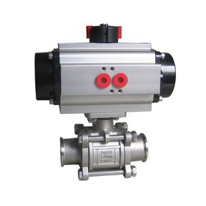 卡箍式氣動三片式球閥